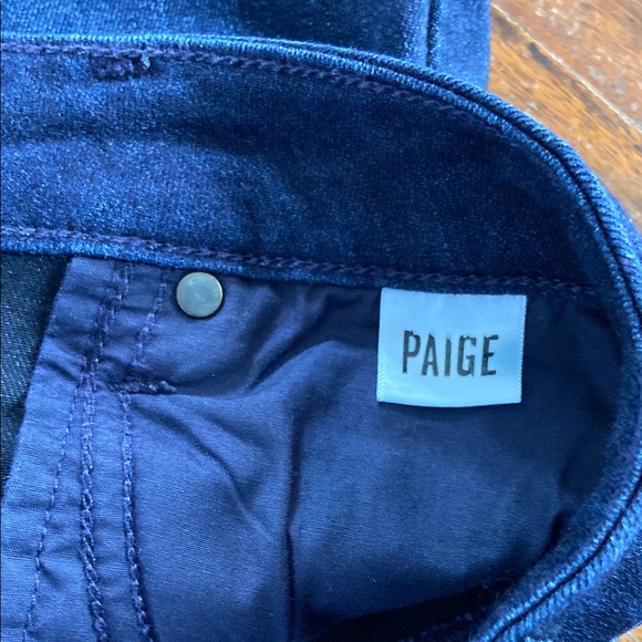 PAIGE Hoxton Ankle Stretch Blue Skinny Jeans 32 Dark Faded Blue - Picture 8 of 11